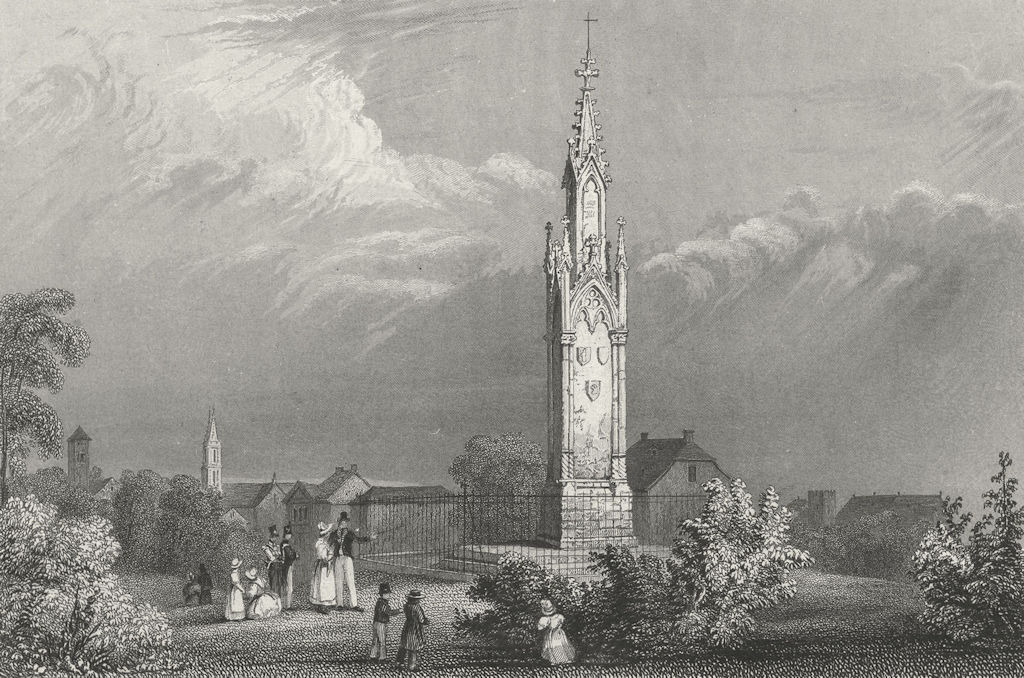 BASEL. Mont battle St Jacob. Swiss. monument 1830 old antique print picture