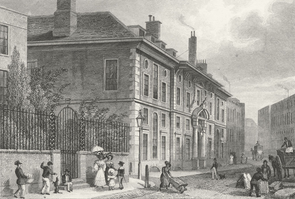 BUILDINGS. Goldsmith's Hall, Foster Lane 1830 antique print picture