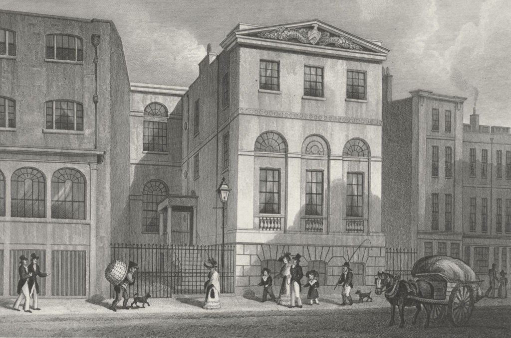 BUILDINGS. Cordwainer's Hall, Distaff Lane 1830 old antique print picture