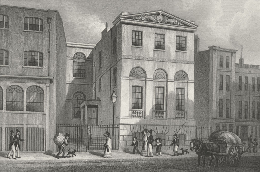BUILDINGS. Cordwainer's Hall, Distaff Lane 1830 old antique print picture