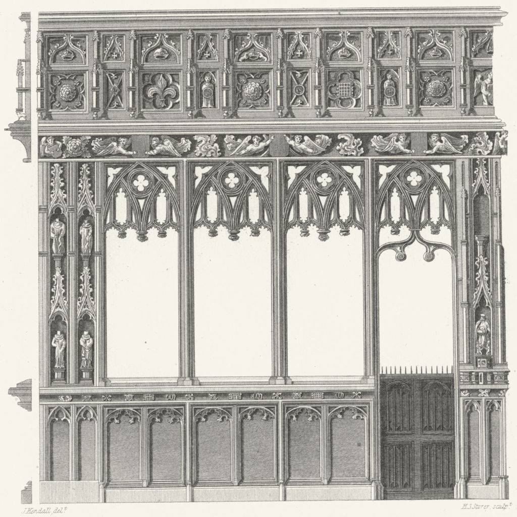 Associate Product EXETER CATHEDRAL. Kendall restoration print c1830 old antique picture