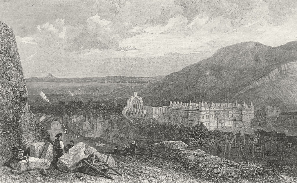 SCOTLAND. Holyrood Calton Hill c1835 old antique vintage print picture