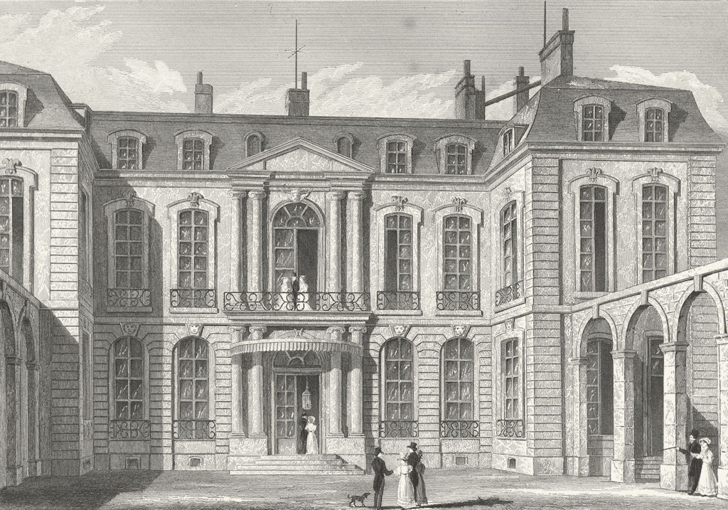 Associate Product PARIS. Hotel de L'ambassadeur D'angleterre. Pugin 1834 old antique print