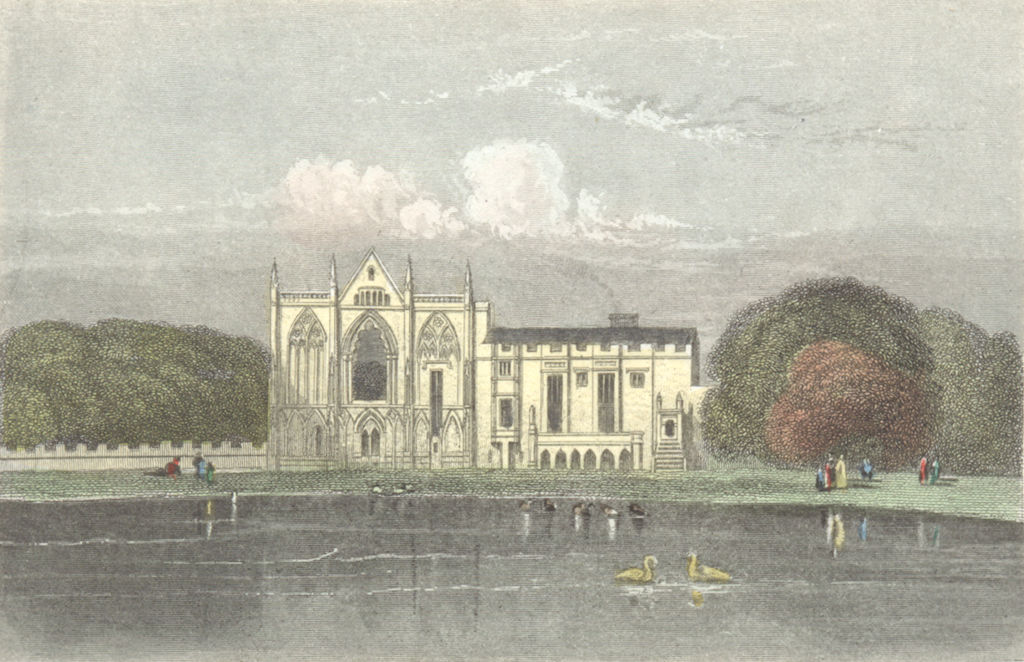 Associate Product NEWSTEAD ABBEY. ex House of Lord Byron. DUGDALE c1840 old antique print
