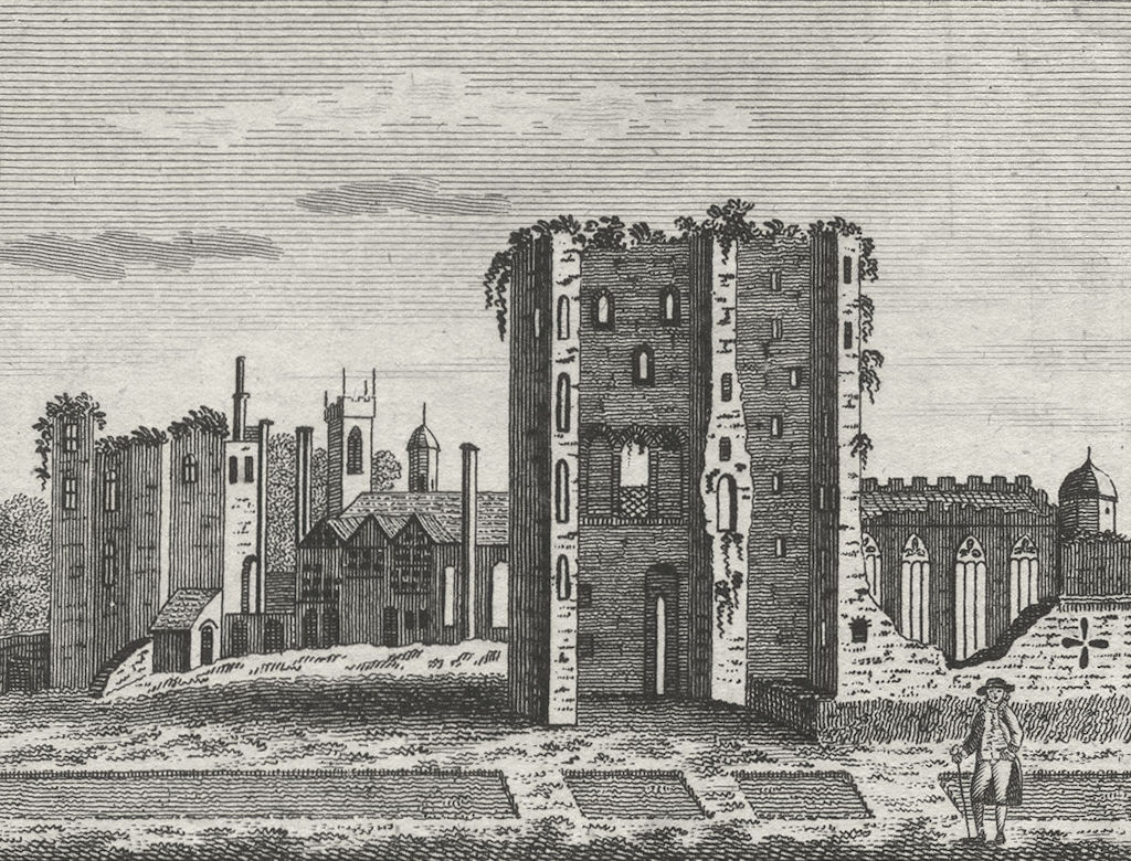 ASHBY. Ashby Zouch Castle, Leics. Jones 1829 old antique vintage print picture