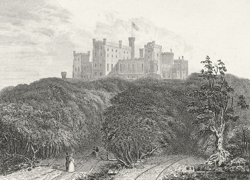LEICS. Belvoir Castle. Jones 1836 old antique vintage print picture