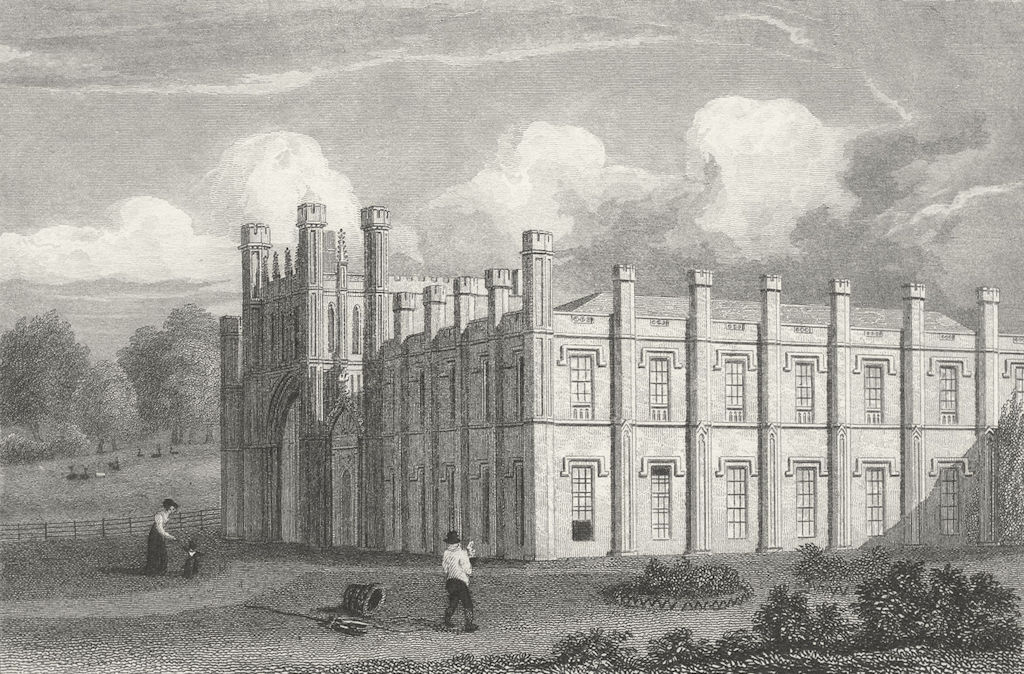 Associate Product LEICS. Donnington Hall, Leicestershire. Jones 1829 old antique print picture