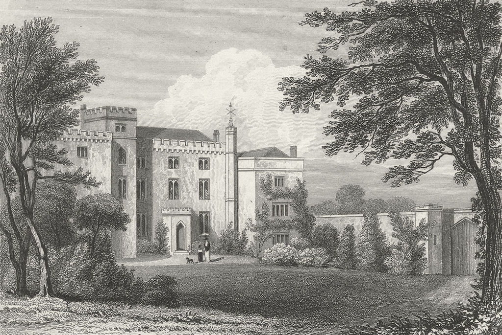LEICS. Langton Hall, Leicestershire. Jones 1829 old antique print picture