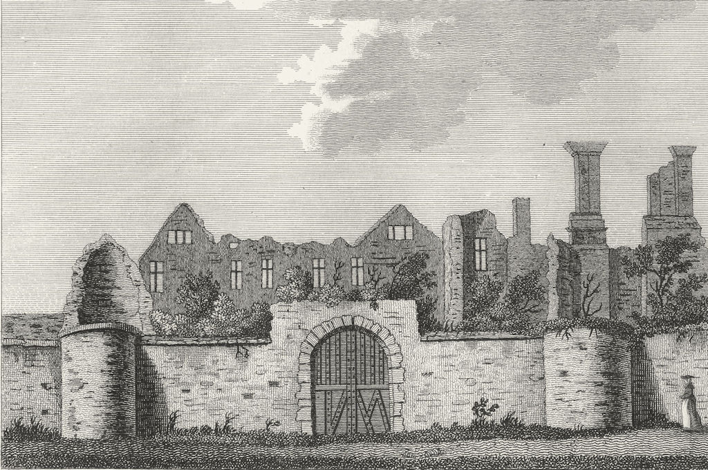 LEICS. Leicester Abbey. Jones 1787 old antique vintage print picture