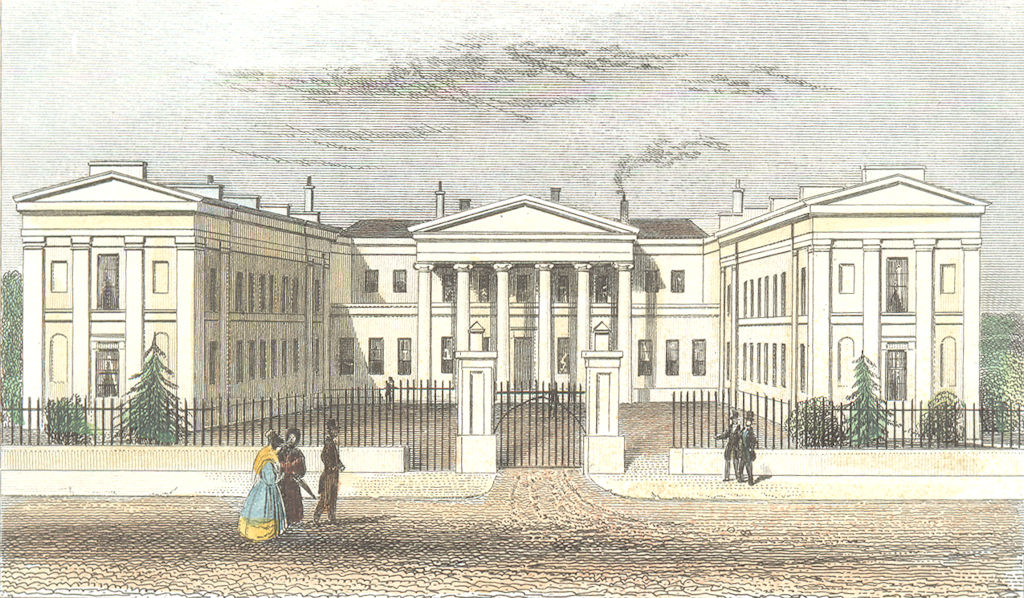 HIGHBURY. College, Islington, Mddx. Mddx 1835 old antique print picture