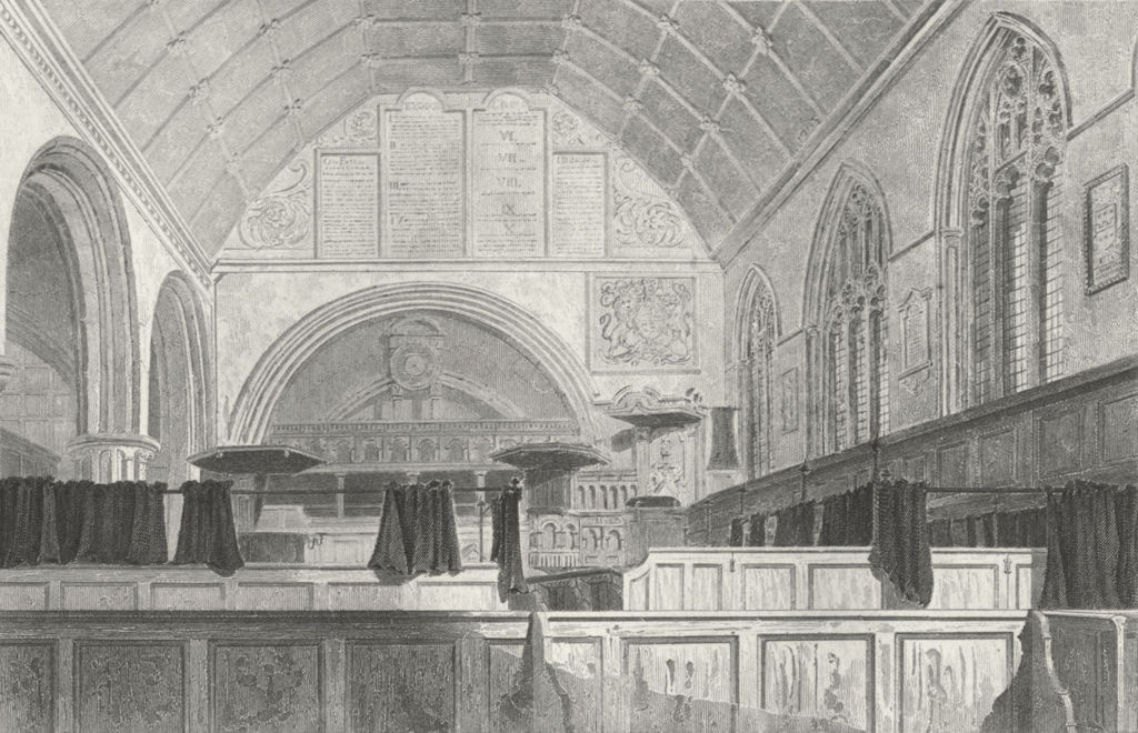 Associate Product NORFOLK. Yarmouth Church, choir. Le Keux Churches 1824 old antique print