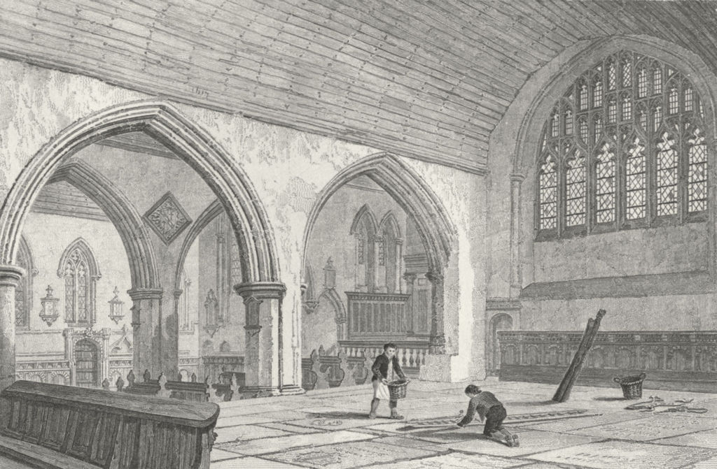 Associate Product NORFOLK. Yarmouth Church, chancel. Le Keux Churches 1824 old antique print
