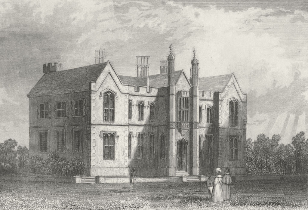 LINCS. Stamford & Rutland hospital. &. Saunders 1836 old antique print picture