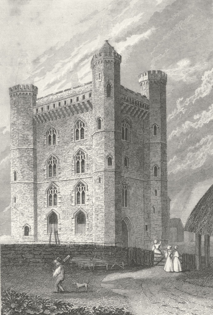 LINCS. Tattershall Castle. Saunders 1836 old antique vintage print picture