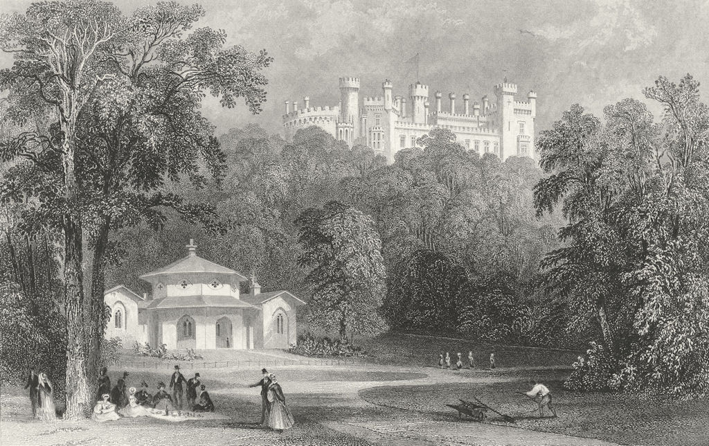 LEICS. Belvoir Castle, dairy. Allom 1836 old antique vintage print picture