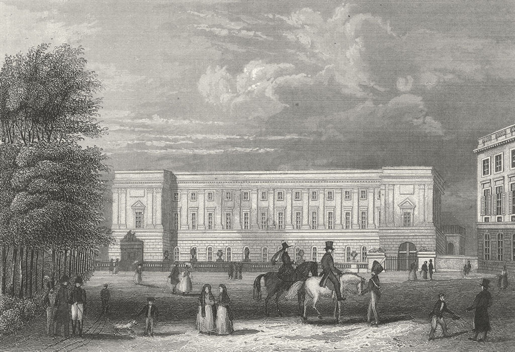 BELGIUM. Palast Prinzen Von Oranien Brussel. Wolfe 1844 old antique print
