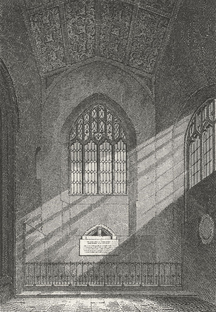 ST EDMUNDS. Chapel, E Dereham Church, Norfolk 1812 old antique print picture