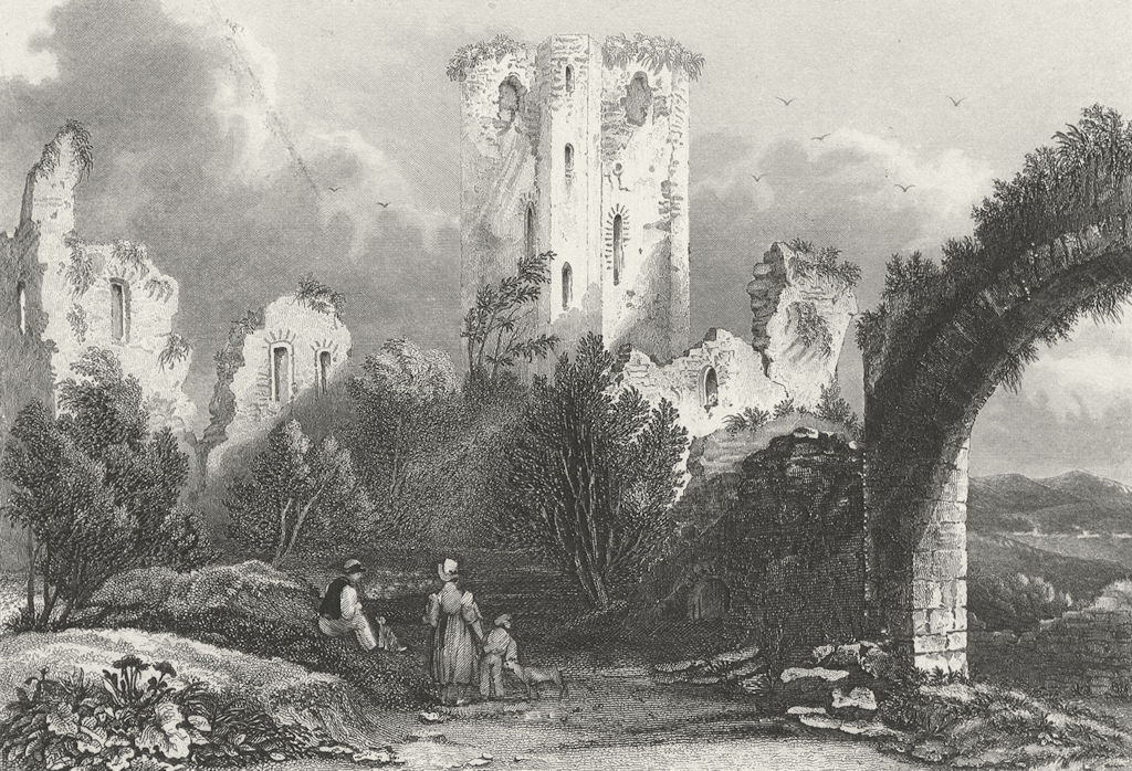 GERMANY. Ruins, Nassau. Castle ruins. Shury 1840 old antique print picture
