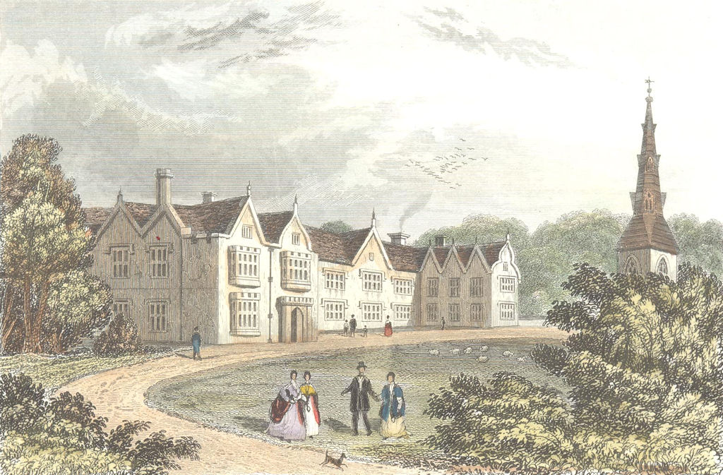 NORTHANTS. Birthplace Dryden Aldwincle. Dugdale 1835 old antique print picture