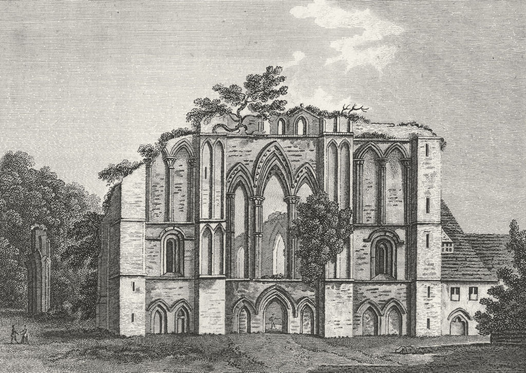 MONMOUTH. Lantony Monastery, Monmouthshire. Grose 1784 old antique print