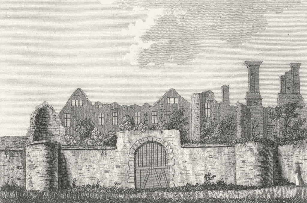 LEICS. Leicester Abbey. Grose. 18C 1787 old antique vintage print picture