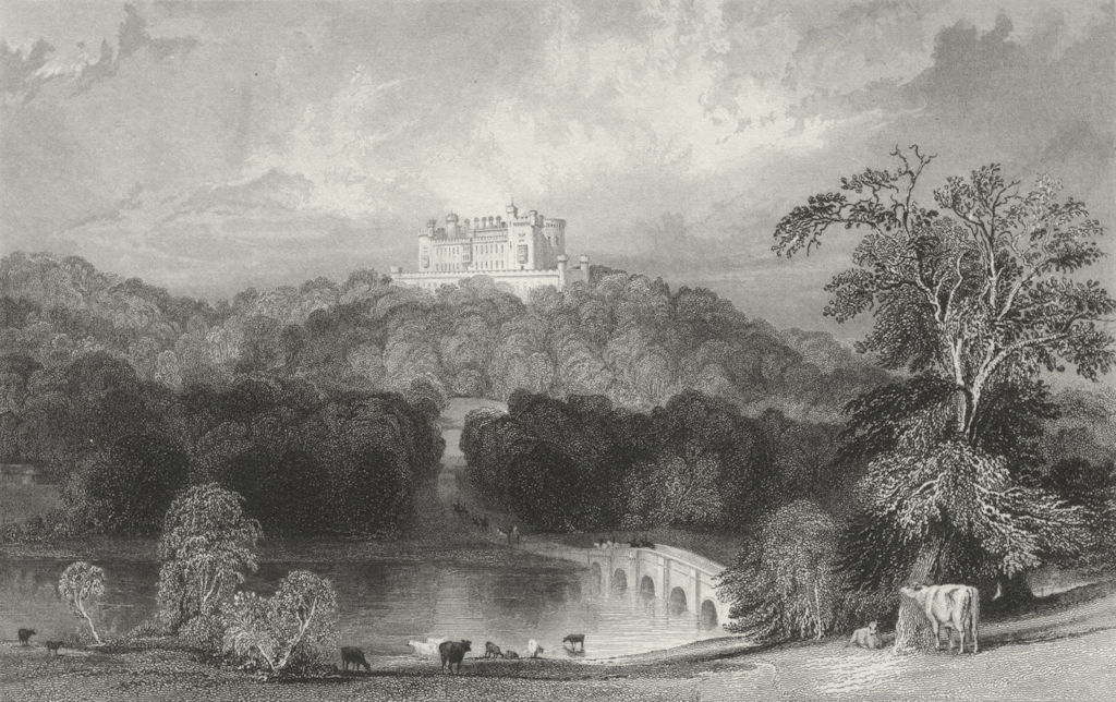 LEICS. Belvoir Castle, Leicestershire. Allom 1836 old antique print picture
