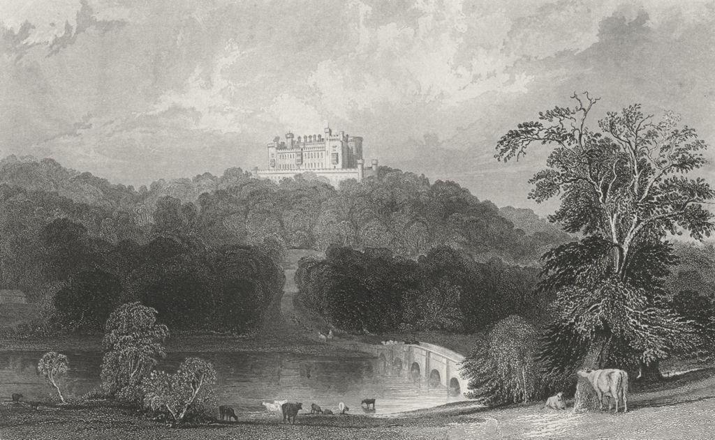 Associate Product LEICS. Belvoir Castle, Leicestershire. Allom 1836 old antique print picture