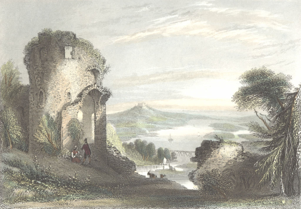 GERMANY. Donaustaus(ruins). Donaustauf. Payne Goats 1847 old antique print