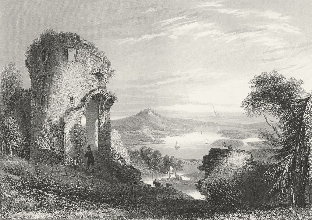 GERMANY. Donaustauf(Ruine). (ruins). Payne Goats 1847 old antique print