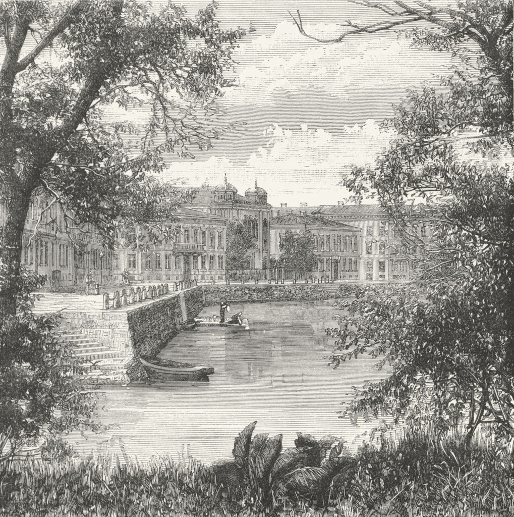SWEDEN. Gothenburg Goteborg. Botanic garden c1885 old antique print picture
