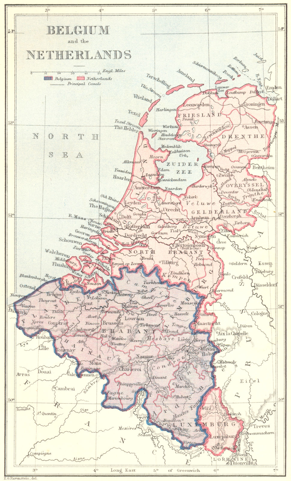 Associate Product BELGIUM. & Netherlands c1885 old antique vintage map plan chart