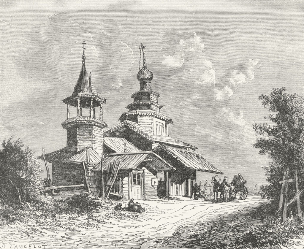 NOVGOROD. Church, built under Ivan terrible c1885 old antique print picture