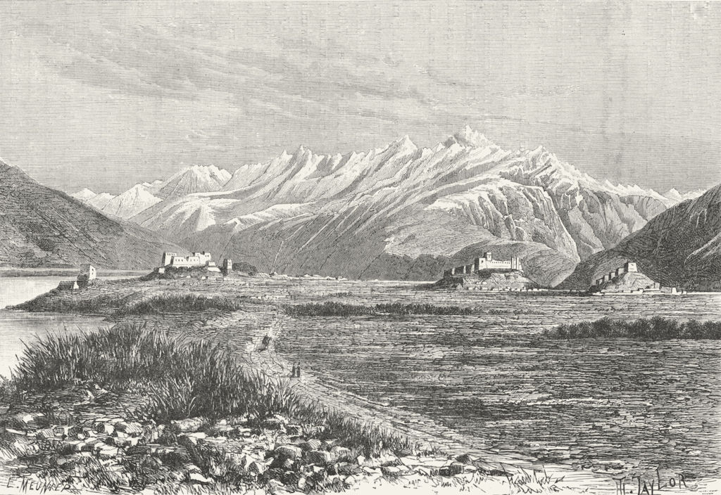 AFGHANISTAN. Kila-Panja, Upper Oxus. Forts Pamir c1885 old antique print