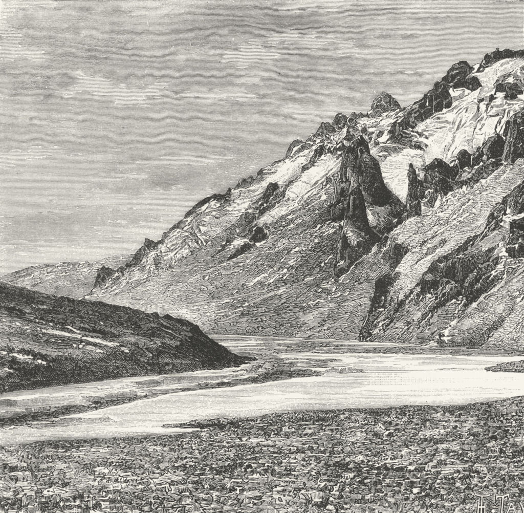 INDIA. Upper Karakash Valley c1885 old antique vintage print picture