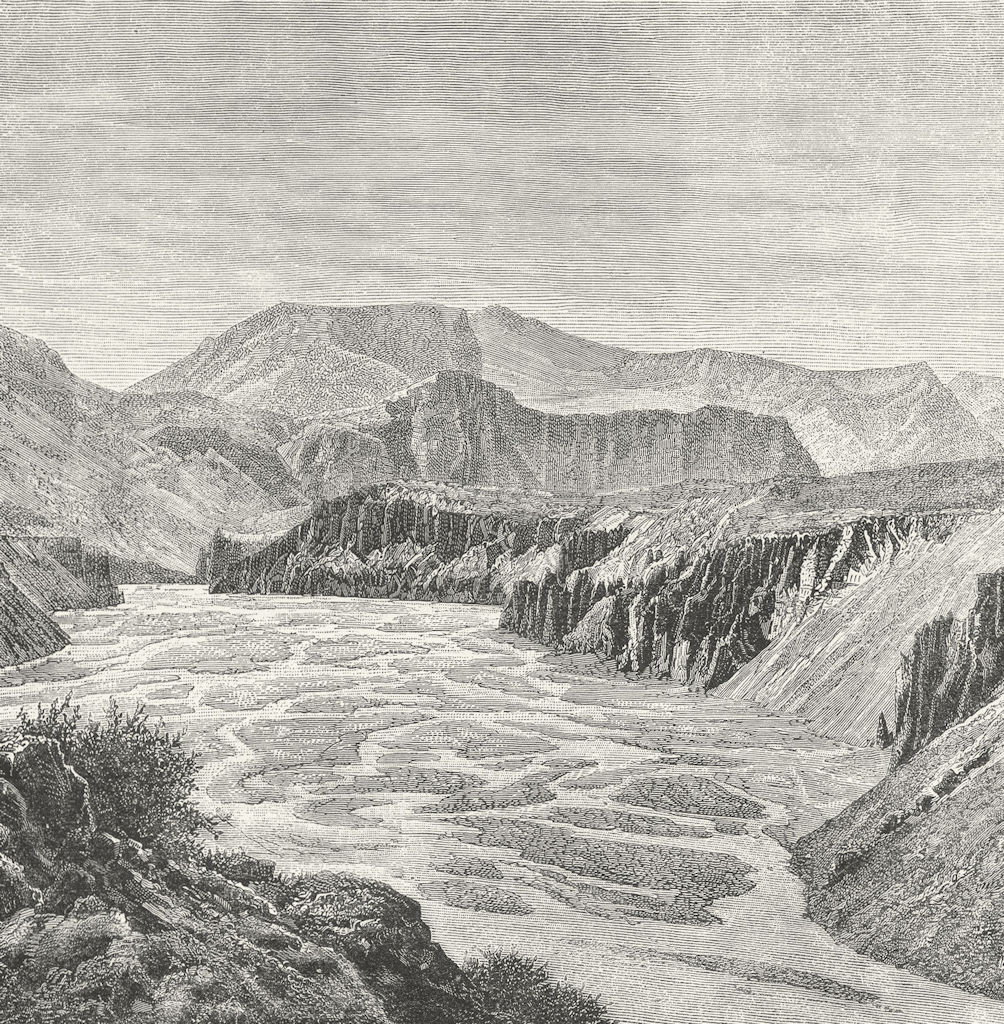 Associate Product INDIA. Erosions of Spiti river Parang pass c1885 old antique print picture