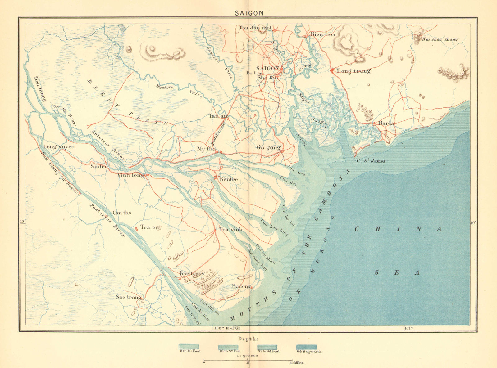 VIETNAM. Saigon c1885 old antique vintage map plan chart