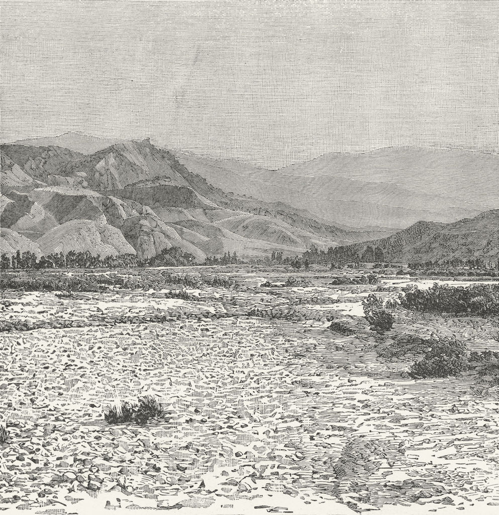 TURKEY. Tmolus Valley, Plain of Sardis c1885 old antique vintage print picture