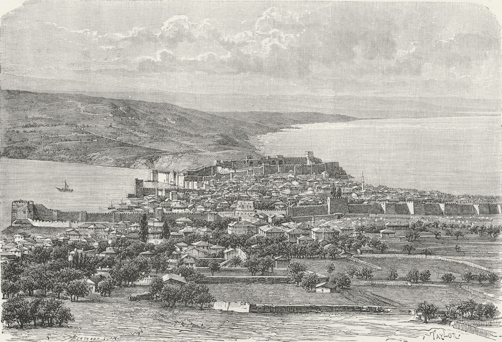 TURKEY. Sinop c1885 old antique vintage print picture