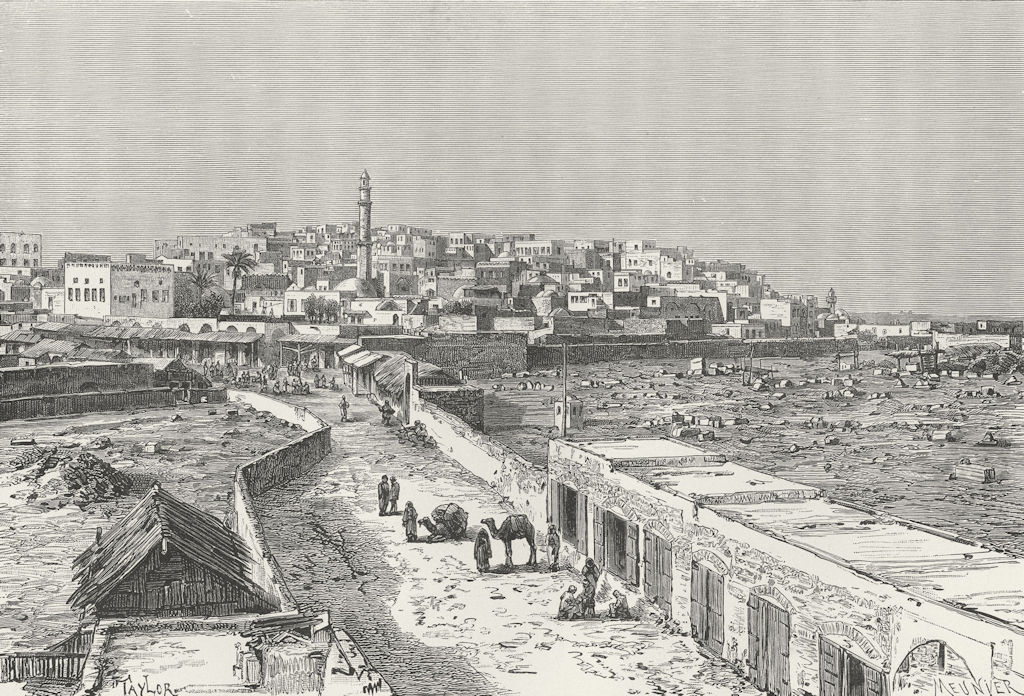 ISRAEL. Jaffa  c1885 old antique vintage print picture