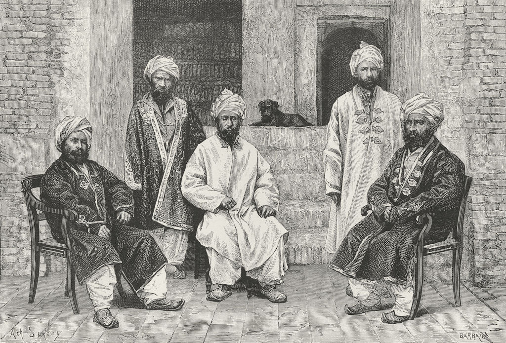 AFGHANISTAN. Types & costumes-Hazarehs c1885 old antique vintage print picture