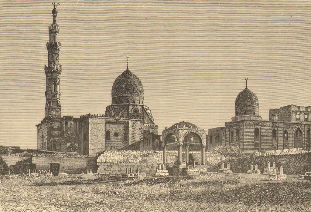 EGYPT. Kait-Bey Mosque, Cairo c1885 old antique vintage print picture