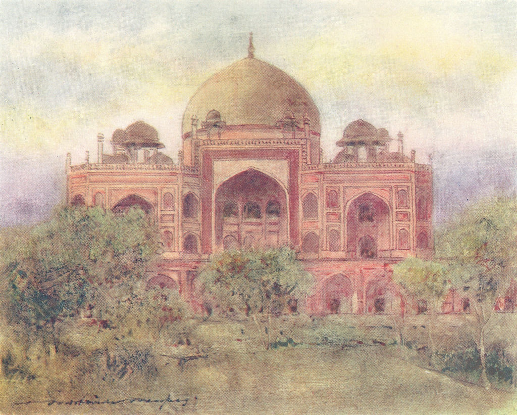 INDIA. Humayun's Tomb 1905 old antique vintage print picture