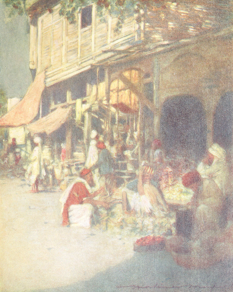 INDIA. A rag shop 1905 old antique vintage print picture