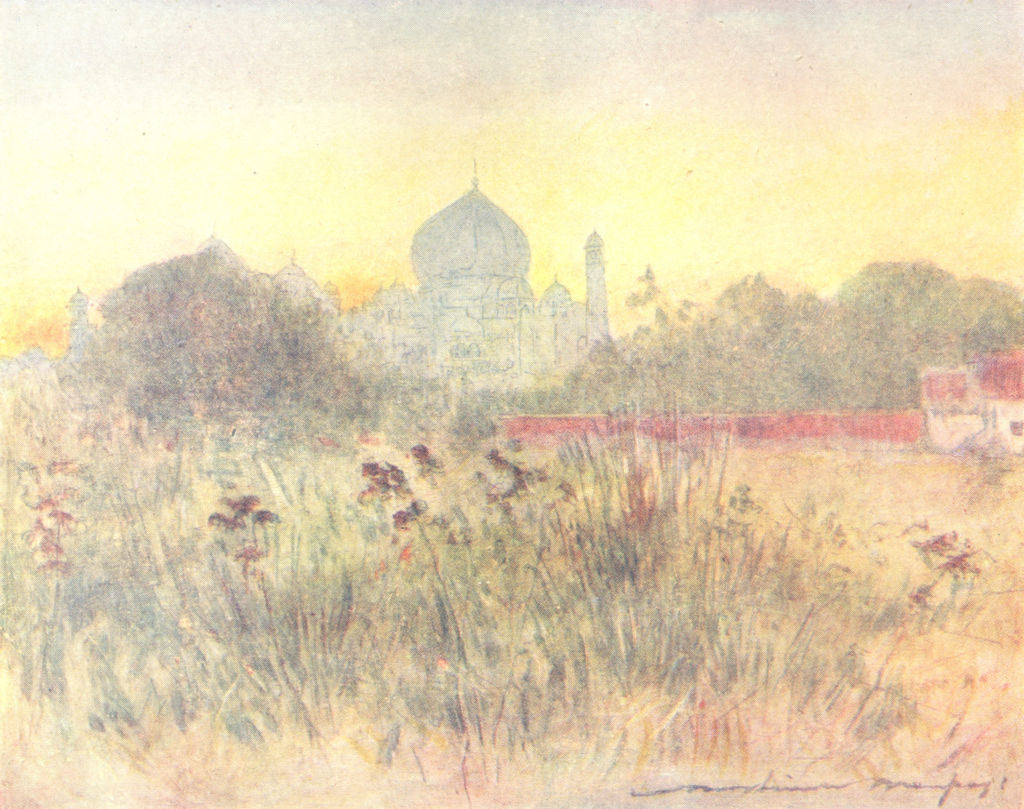 INDIA. Taj Mahal, Agra 1905 old antique vintage print picture