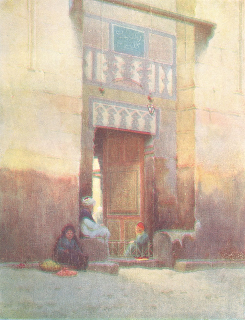 EGYPT. A Mosque door, Cairo 1912 old antique vintage print picture