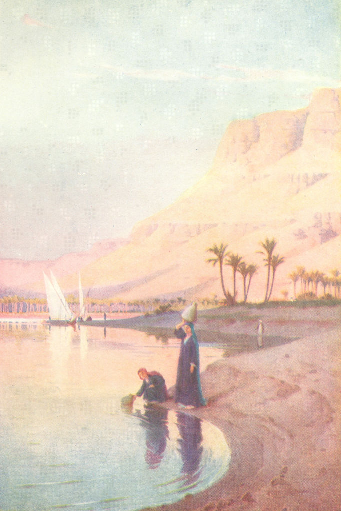 EGYPT. Gibel Kasr-Es-Saad 1912 old antique vintage print picture