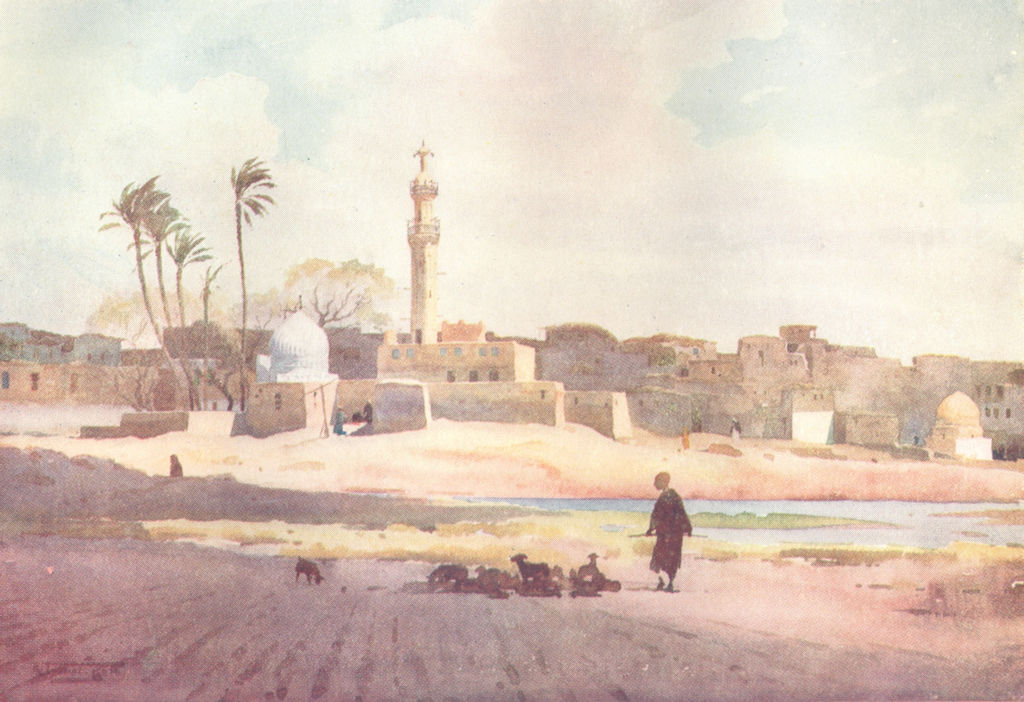 EGYPT. The Village of Salamun 1912 old antique vintage print picture