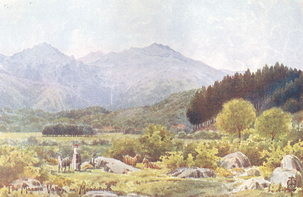 SPAIN. Masma Valley. Mondofiedo 1906 old antique vintage print picture