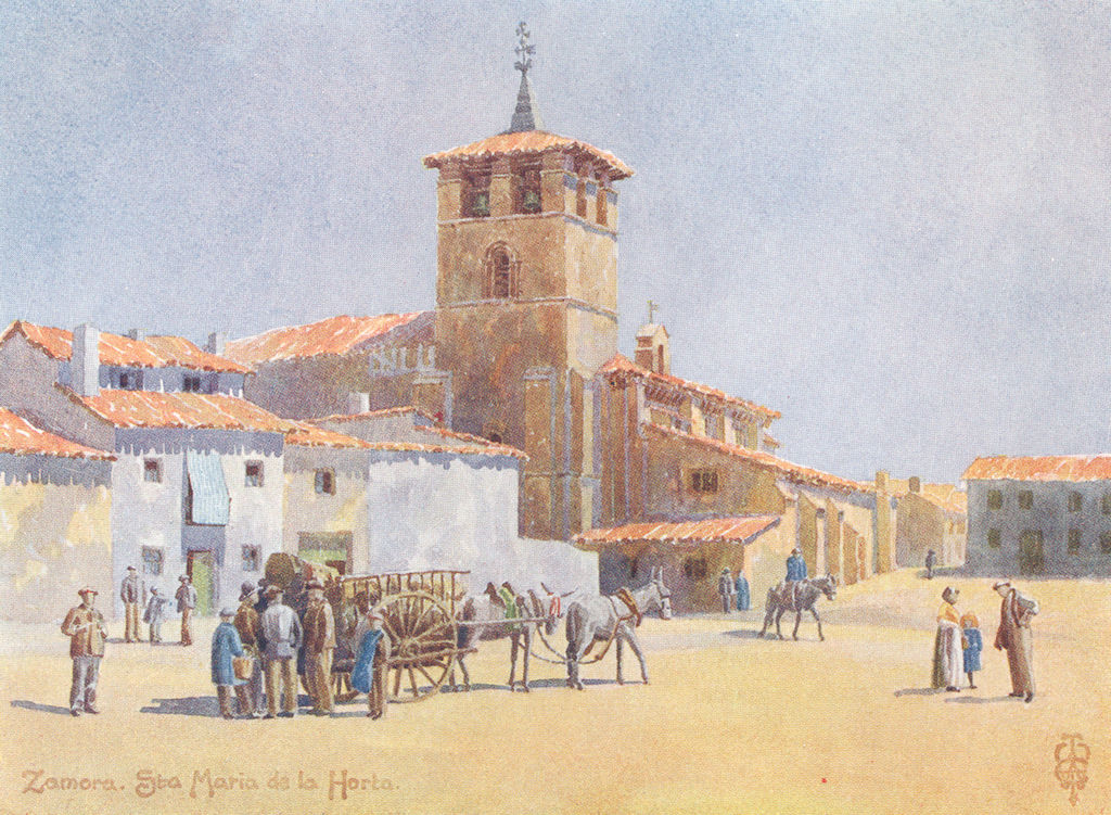 SPAIN. Zamora. Church Sta Maria de Horta 1906 old antique print picture