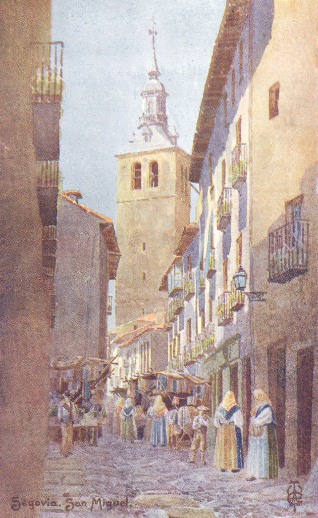 SPAIN. Segovia. Church San Miguel 1906 old antique vintage print picture